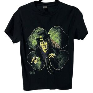 Leprechaun Men's Shirt Four Leaf Clover Gildan ‎ Unisex Size S - St. Patrick's